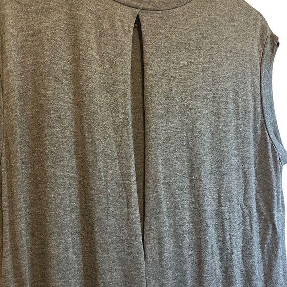 Sleeveless Maxi Dress Casual Long Tank Dress Gray Comfy Loungewear - Picture 3 of 6